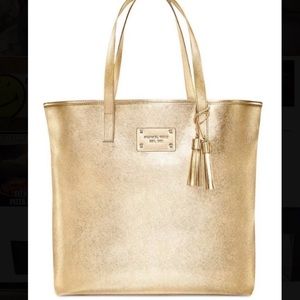 MICHAEL KORS GOLD WEEKENDER TOTE BAG - NEW